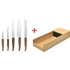 New Pradel France Le lot de 5 couteaux + le range-couteaux pour tiroir