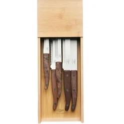 New Pradel France Le lot de 5 couteaux + le range-couteaux pour tiroir