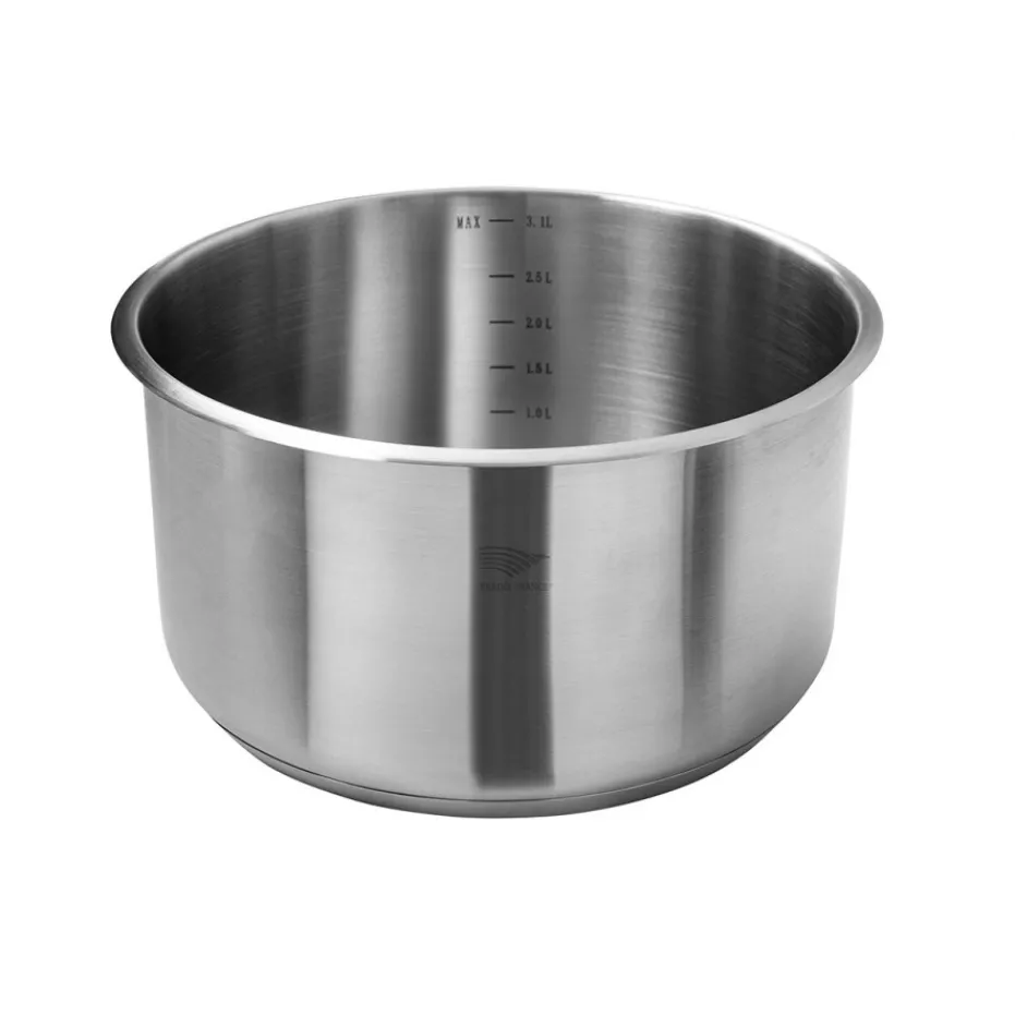 Fashion Pradel France Lot de 3 casseroles inox + 1 manche amovible