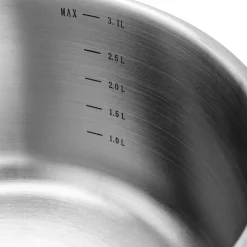 Fashion Pradel France Lot de 3 casseroles inox + 1 manche amovible