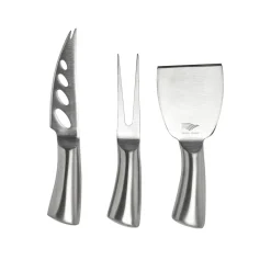 Outlet Pradel France Lot de 3 couteaux à fromage tout inox