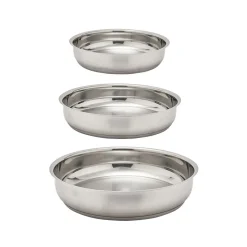 Fashion Pradel France Lot de 3 poêles tout inox + 1 manche amovible