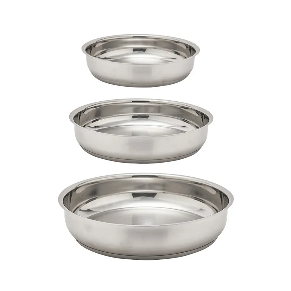 Fashion Pradel France Lot de 3 poêles tout inox + 1 manche amovible