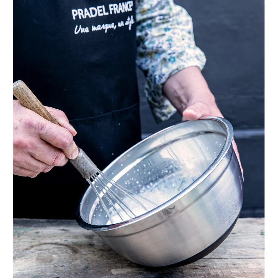 Hot Pradel France Lot de 3 saladiers inox avec couvercles